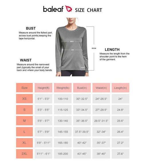 Baleaf’s Women's Red UPF 50+ Long-Sleeve Quick-Dry Running Shirt Size Small - Picture 5 of 8